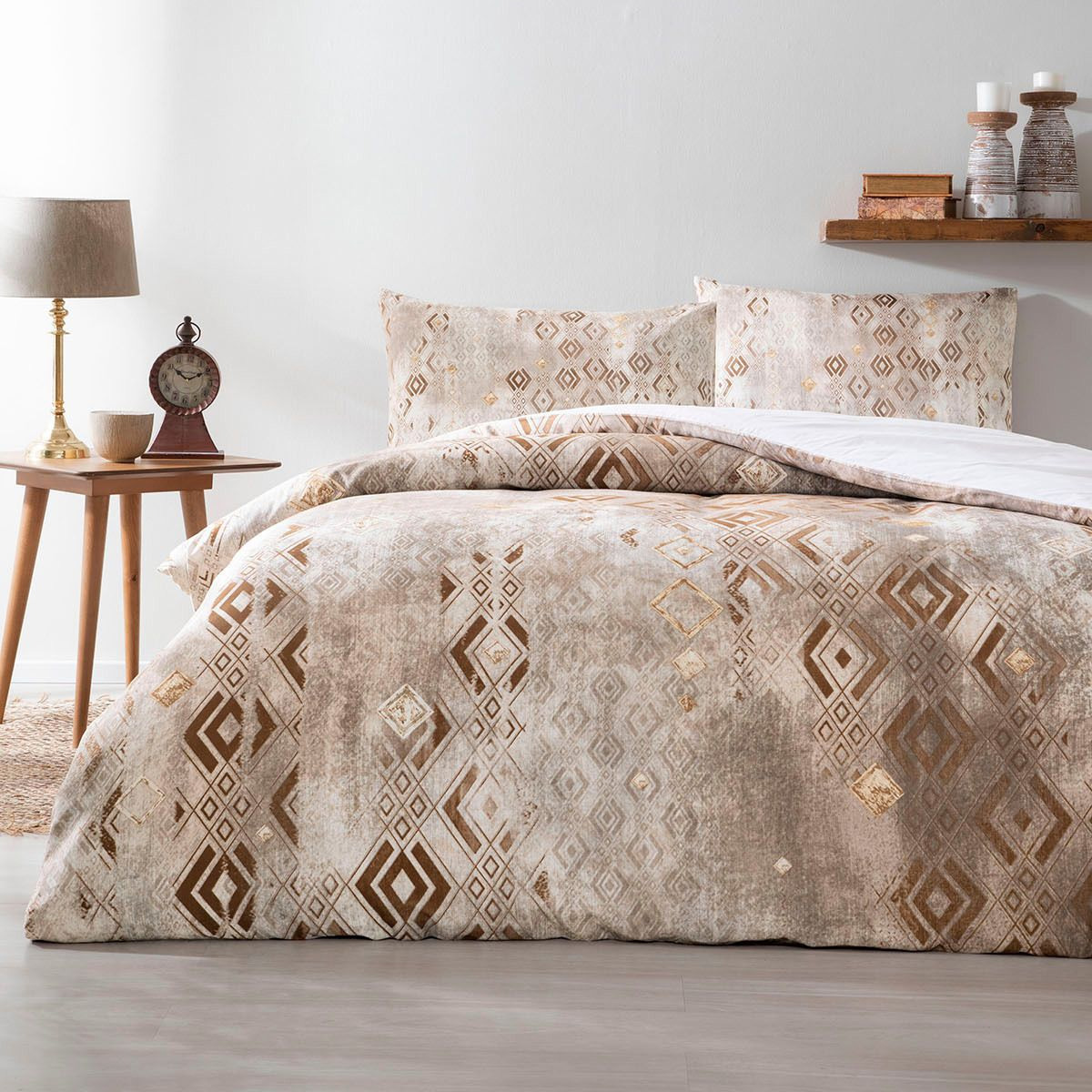 Bettwäsche, 4tlg, 200x220cm, Mako-Satin, Baumwollsatin #SERPENTINE